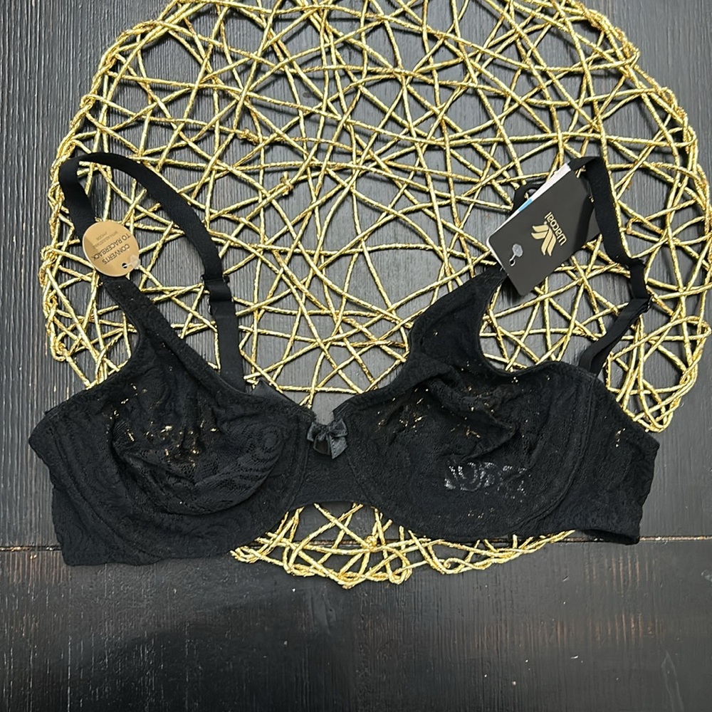 Wacoal Women's Halo Lace underwire bra, Black, 34C - Picture 5 of 8